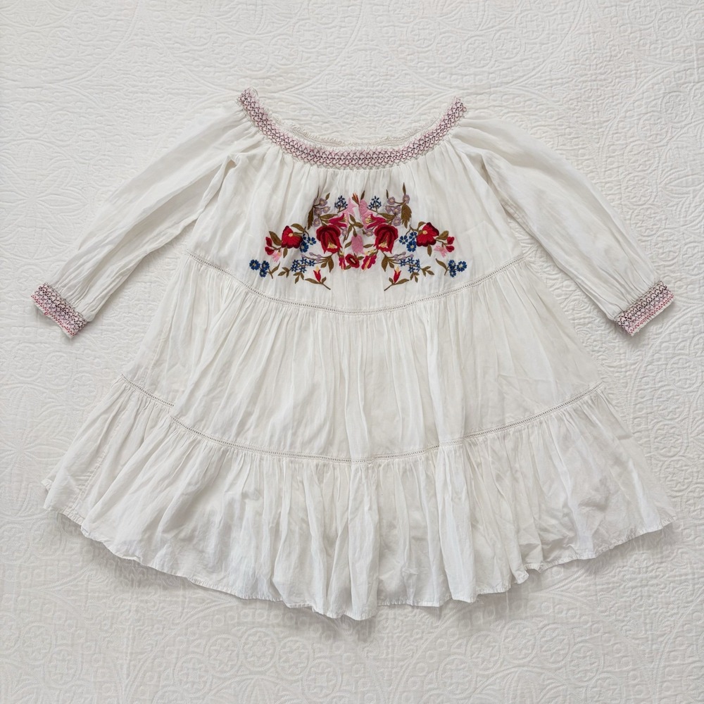 Free People Sunbeams Off‎ the Shoulder Mini Dress Sz M - Picture 2 of 14